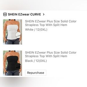 Shein Strapless Shirts